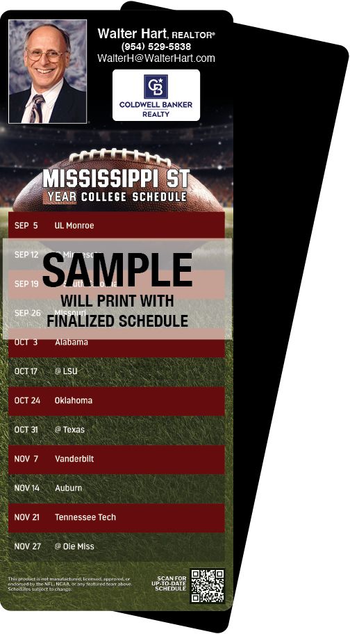 Football Schedules | ReaMark Real Estate Magnets
